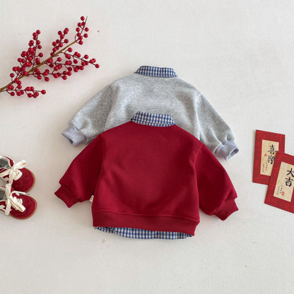 【BABY&KID】冬新作フリルカラーあったかトレーナーSK103032