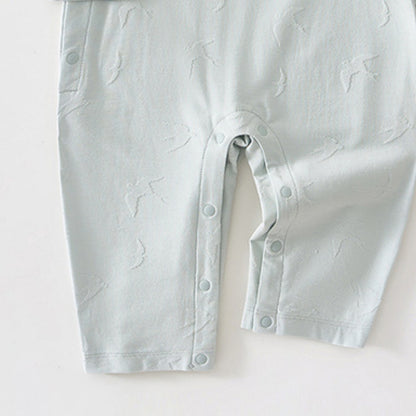 【BABY】北欧風ジャカード斜めボタンカバーオールSK104421