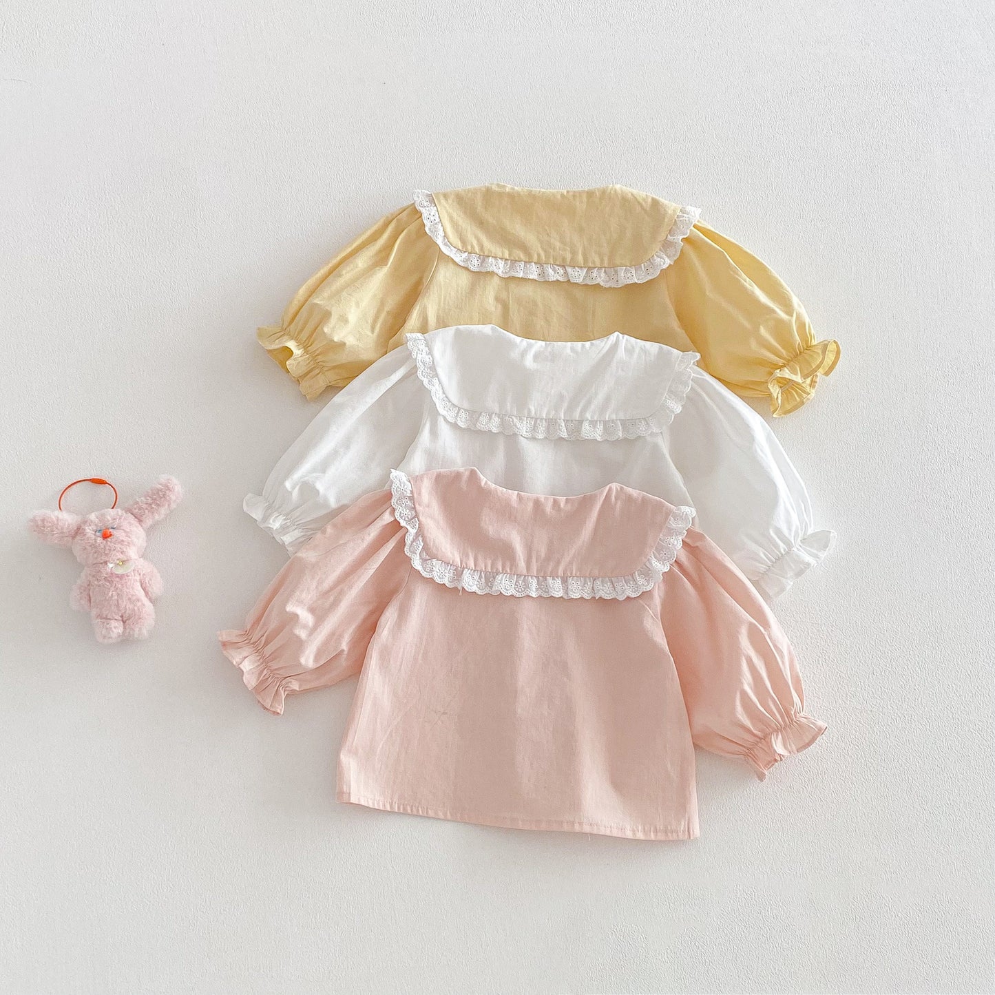 【BABY&KID】レース小花柄ドールカラーシャツSK103509