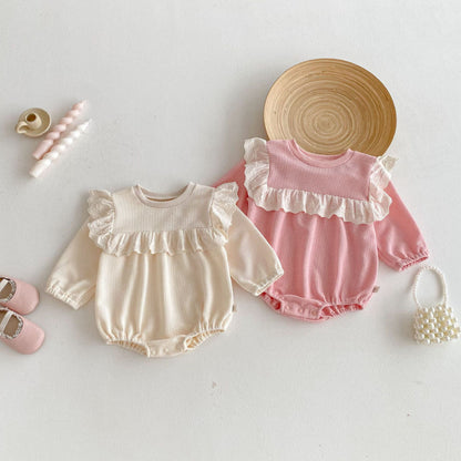 【BABY】ワッフルシンプルロンパースSK103623