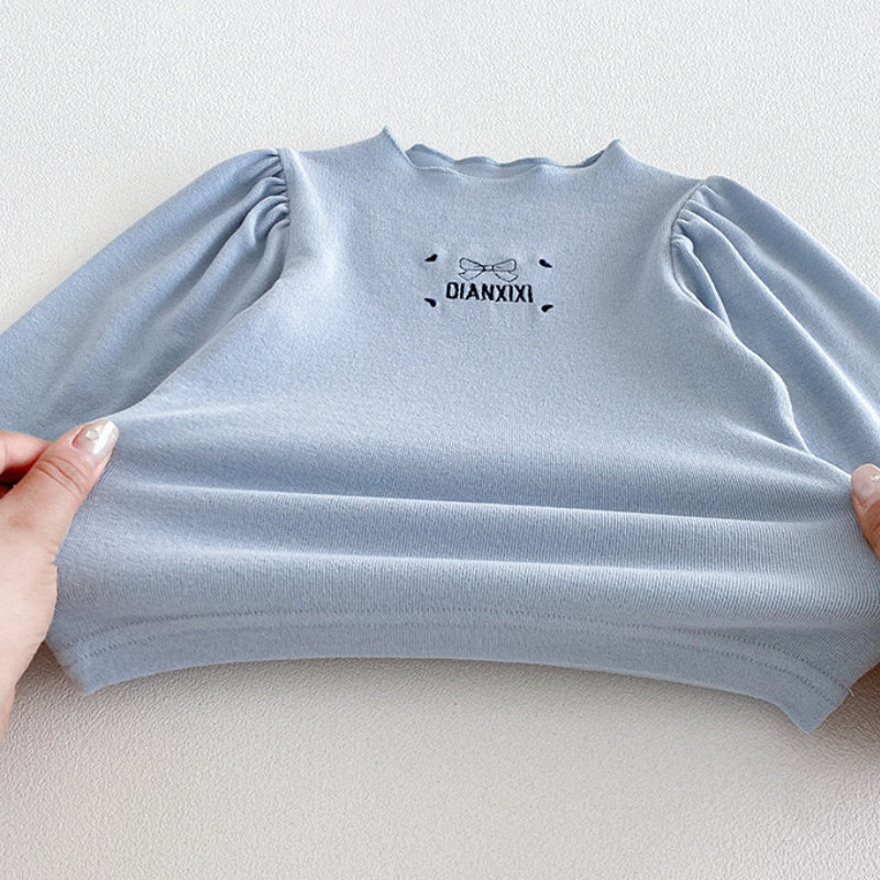 【BABY】蝶結びサロペットロンパース＆刺繍ロゴトップスSK106811