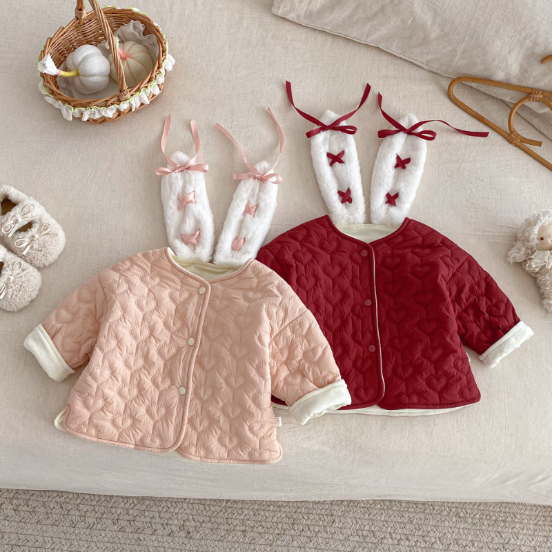 【BABY&KID】冬新作大きな耳付き中綿アウターSK102522