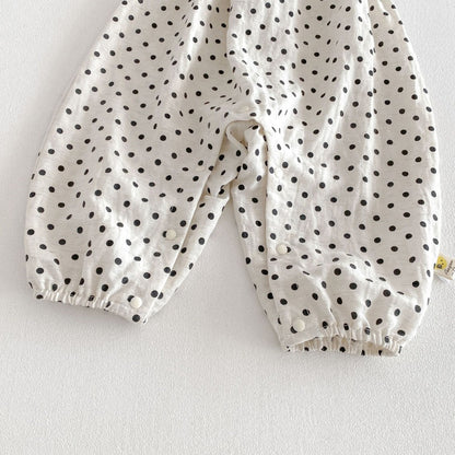 【BABY】ドット柄綿サロペットSK104306