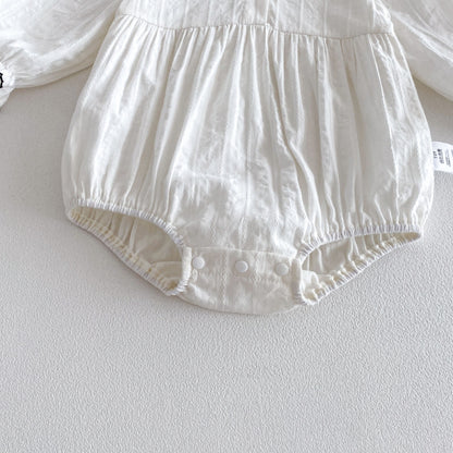 【BABY】刺繍入りドールカラーロンパースSK103607