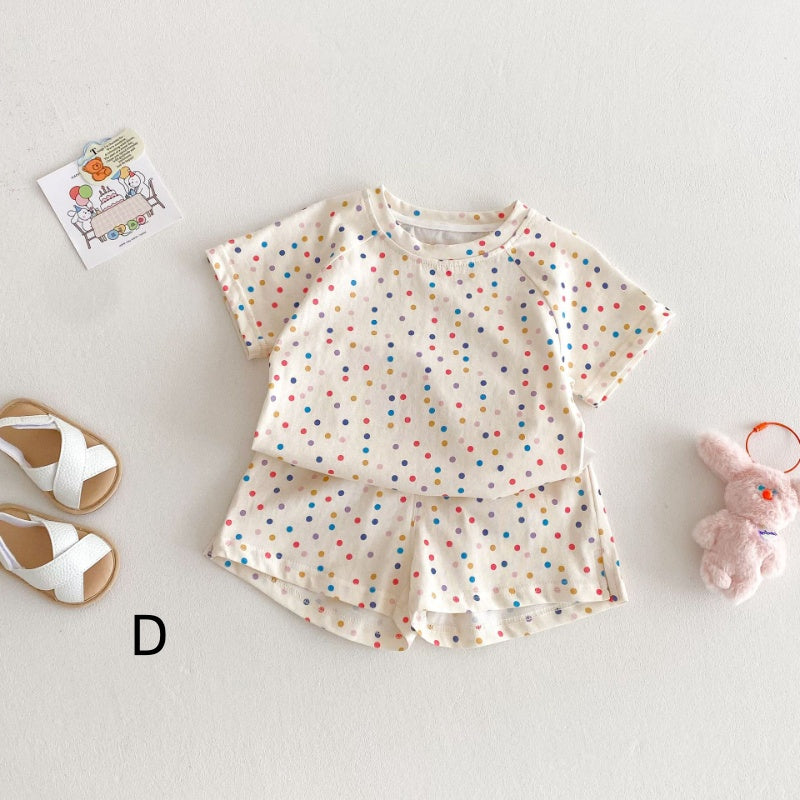 【BABY&KID】夏新作 総柄カジュアルセットアップSK072008