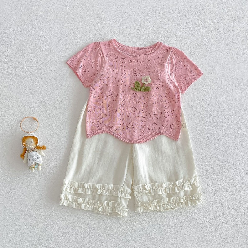 【BABY&KID】夏新作透かし編みトップスSK105518