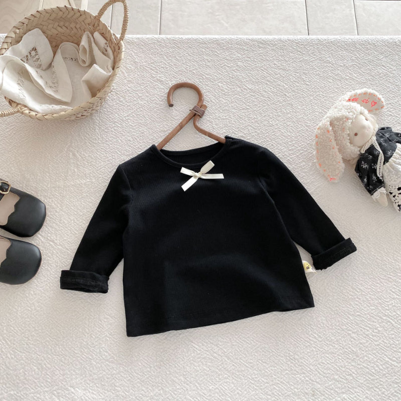 【BABY】韓国風蝶結び長袖TシャツSK100323