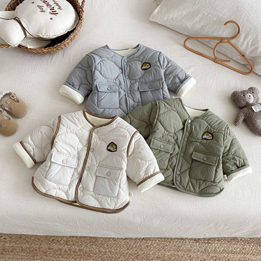 【BABY&KID】冬新作ワッペン付きあったかジャケットSK102529