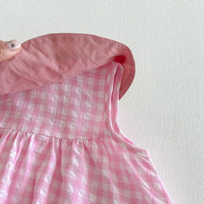【BABY&KID】夏新作 すいかチェックロンパース、ワンピースSK105122