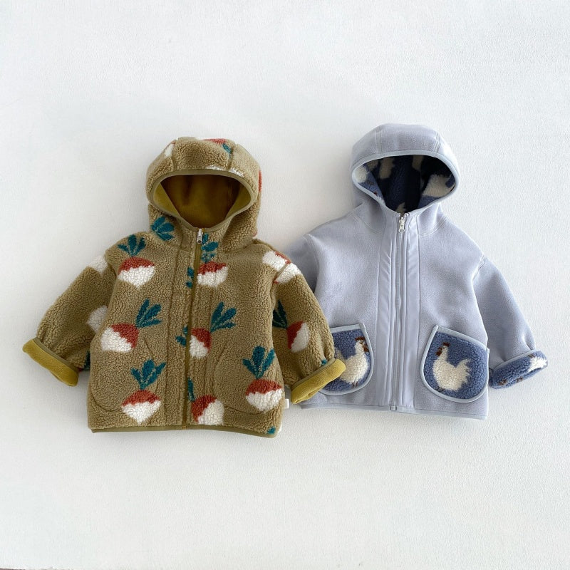 【BABY&KID】冬新作カートゥーン裏起毛ジャケットSK108517
