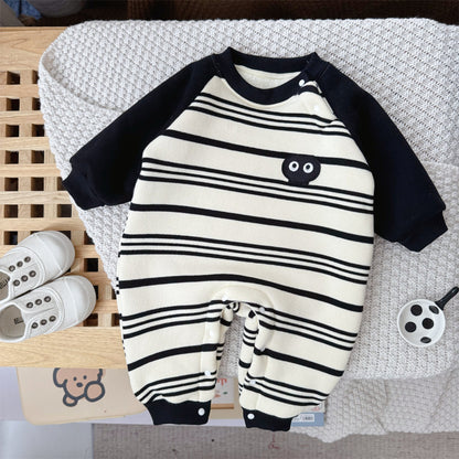 【BABY】冬新作ボーダーあったかカバーオールSK103221