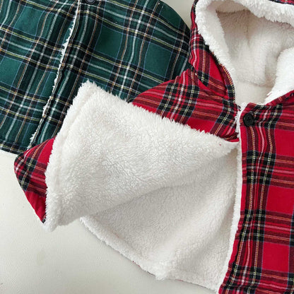 【BABY】クリスマスチェックポンチョSK102829