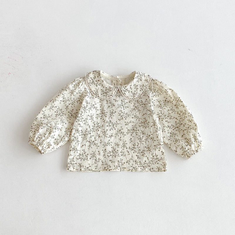 【BABY&KID】刺繍ベストワンピース/小花柄ブラウスSK011028
