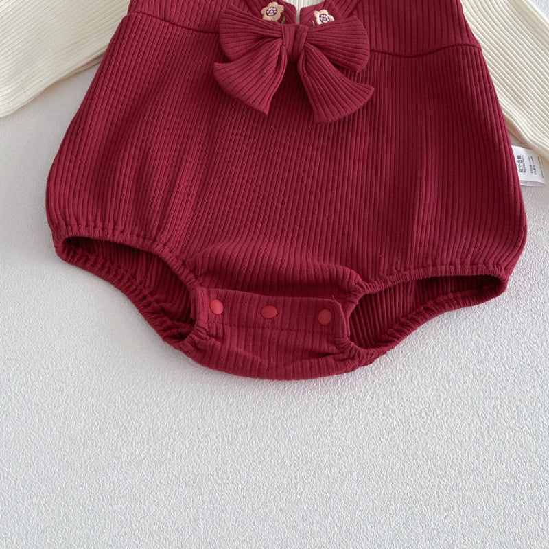 【BABY】うさぎ刺繍ロンパースSK103601