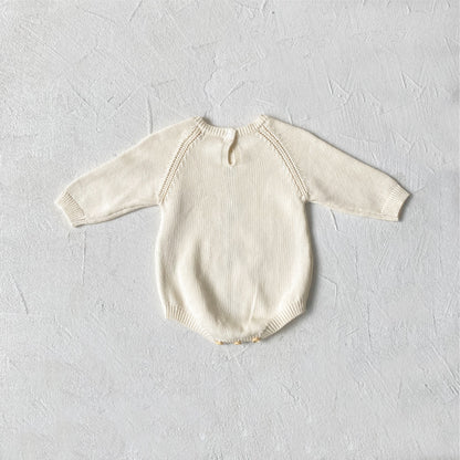 【BABY】花柄刺繍ロンパース&帽子SK101528