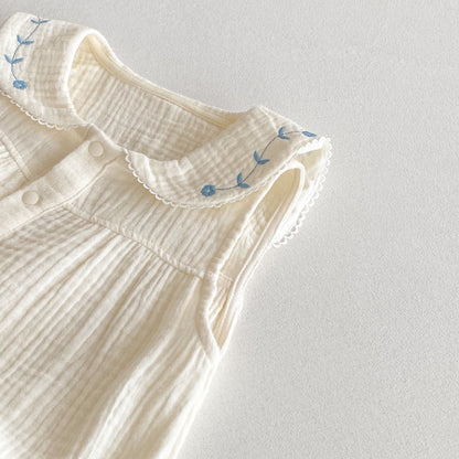 【BABY】夏新作 くま刺繍ロンパースSK092207
