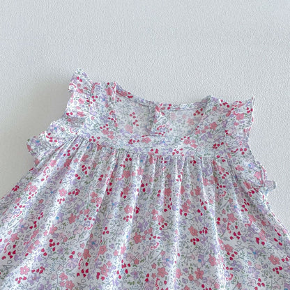 【BABY&KID】夏新作小花柄総柄ワンピース、セットアップSK105904