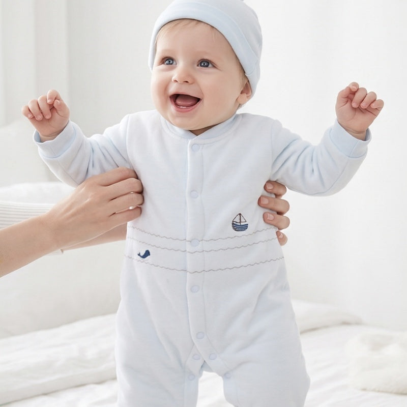 【BABY】Winter New Arrival Embroidered Quilted Coverall SK108210