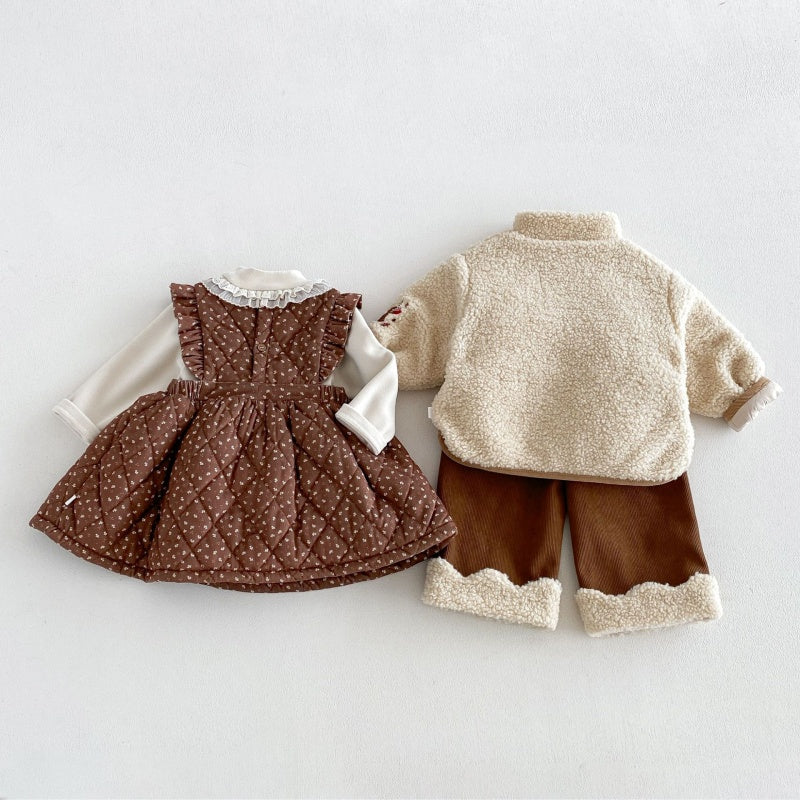 【BABY&KID】きのこ刺繍ワンピース、ロングパンツ、アウター、、トップスSK108115