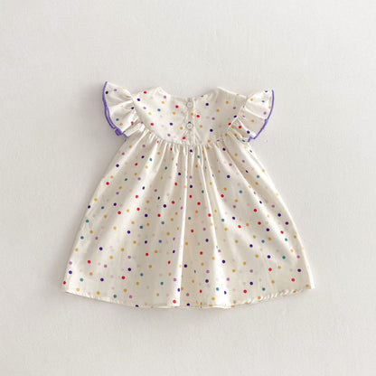 【BABY&KID】夏新作 カラードットワンピースSK081614