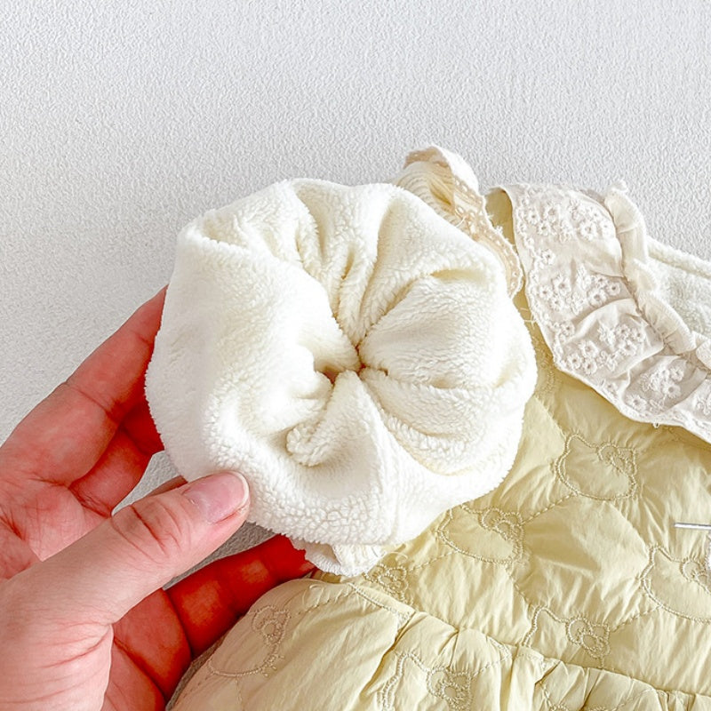 【BABY】冬新作フリル襟裏起毛ロンパースSK108303