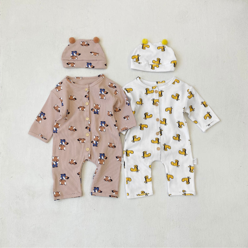【BABY】ワッフル地キャラクターカバーオールSK101504