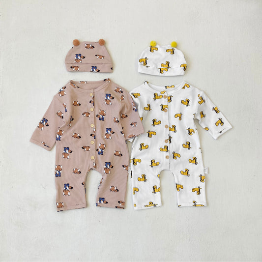 【BABY】ワッフル地キャラクターカバーオールSK101504