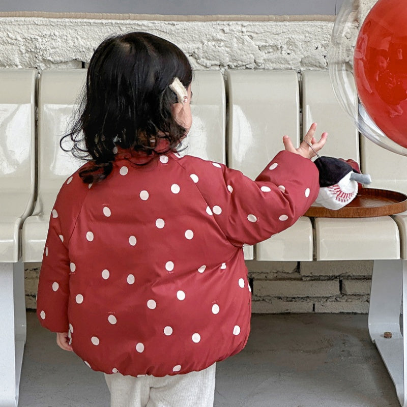 【BABY】冬新作韓国風ドット蝶結びアウターSK103120