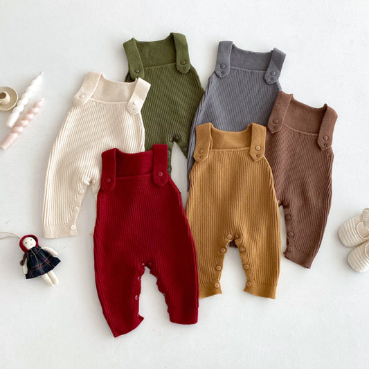 【BABY】シンプルニットサロペットSK092529