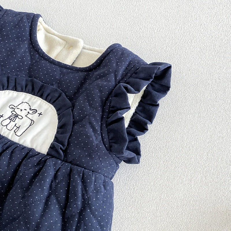 【BABY】冬新作キルティングドットカバーオール、ニットトップスSK108304
