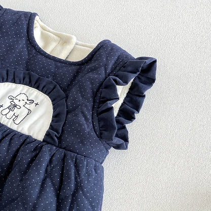 【BABY】冬新作キルティングドットカバーオール、ニットトップスSK108304