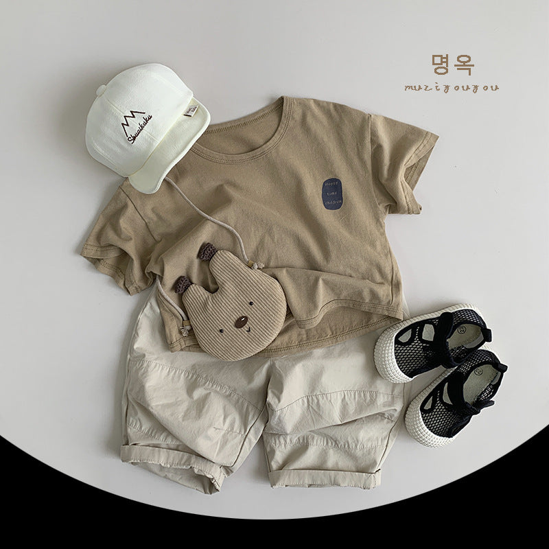 【BABY&KID】夏新作 英字がプリントされたTシャツSK080813