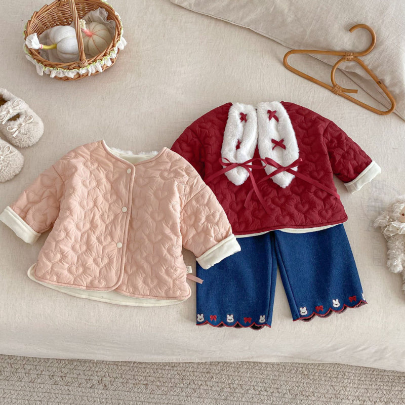 【BABY&KID】冬新作大きな耳付き中綿アウターSK102522