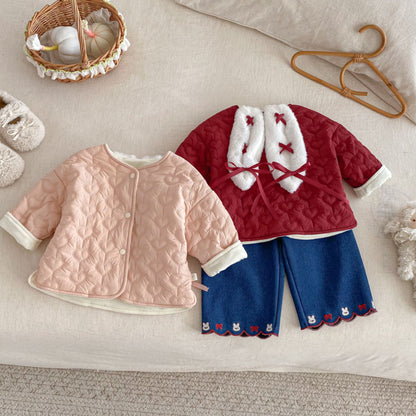 【BABY&KID】冬新作大きな耳付き中綿アウターSK102522