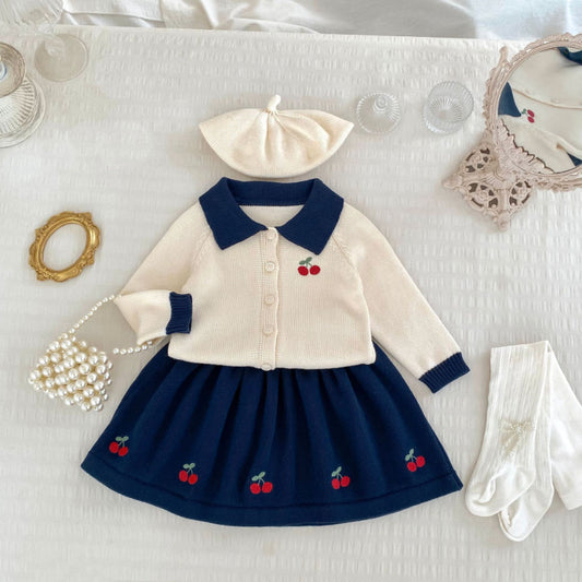 【BABY&KID】さくらんぼ刺繍セットアップSK092722
