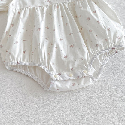 【BABY】夏新作レース小花ロンパース2点セットSK104820