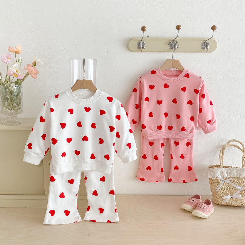 【BABY&KID】ハートプリントセットアップSK092927