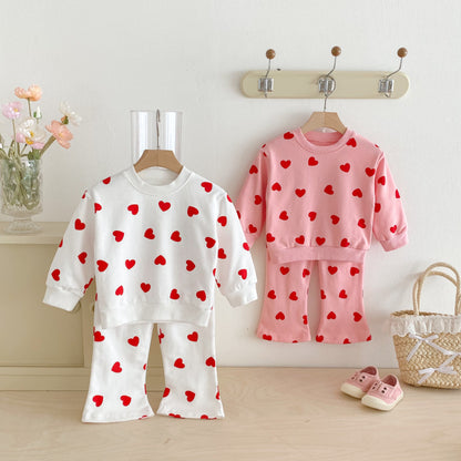 【BABY&KID】ハートプリントセットアップSK092927