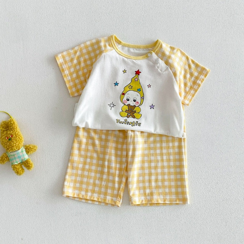 【BABY&KID】夏新作カートゥーンプリントセットアップSK105601