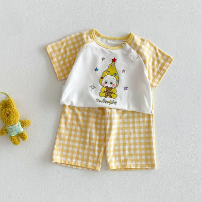 【BABY&KID】夏新作カートゥーンプリントセットアップSK105601