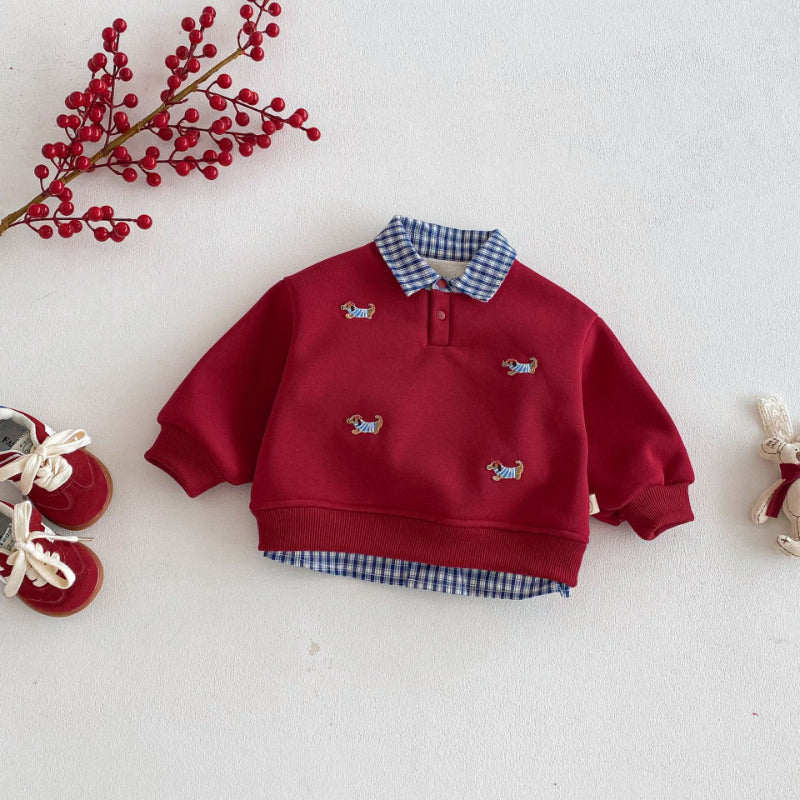 【BABY&KID】冬新作フリルカラーあったかトレーナーSK103032