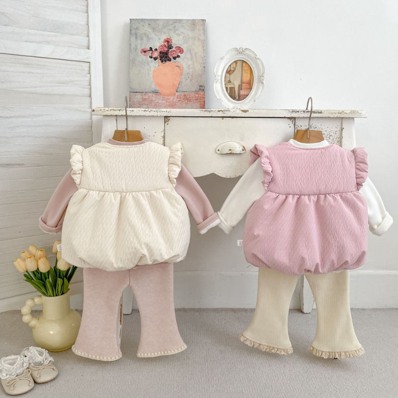 【BABY&KID】冬新作蝶結び裏起毛ベストSK102734