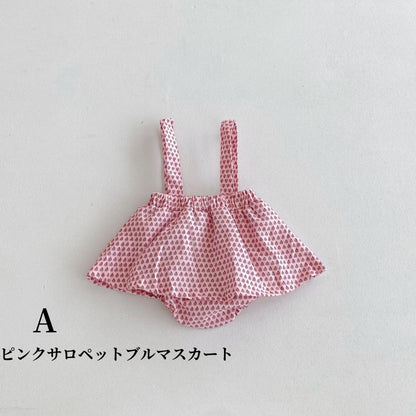 【BABY】花柄サロペットスカート、長袖TシャツSK100331