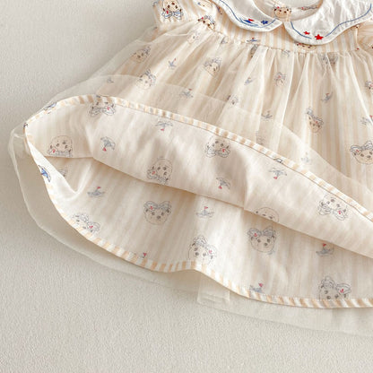 【BABY&KID】夏新作  ベア柄フリルワンピース、セットアップSK061604