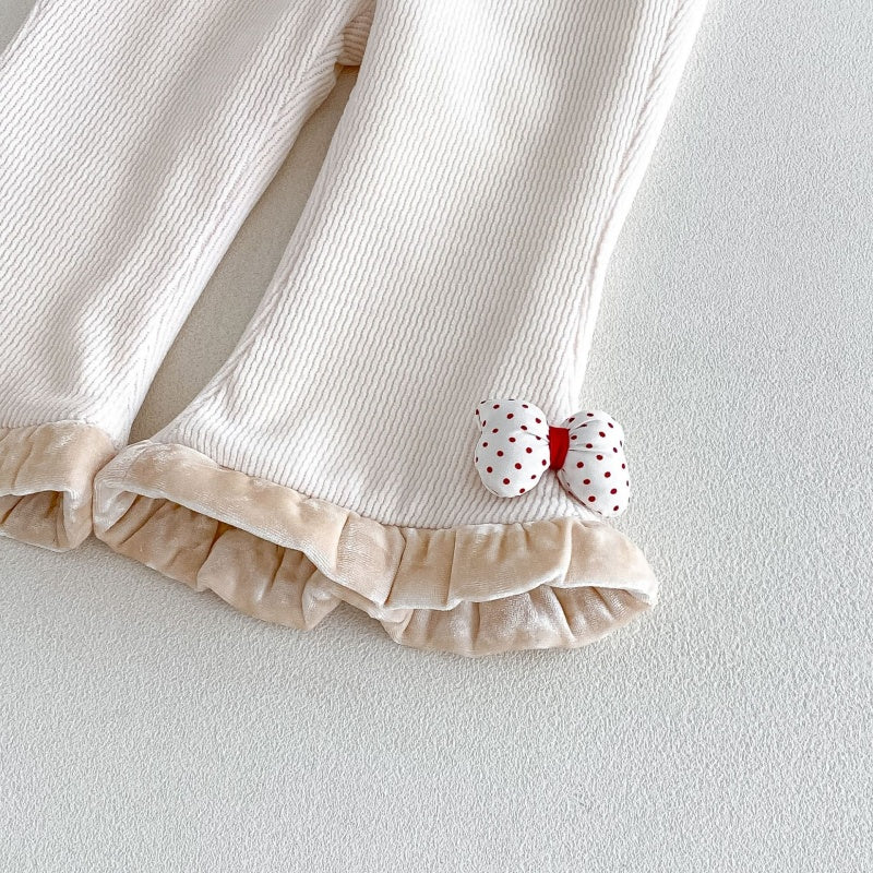 【BABY&KID】冬新作蝶結び裏起毛パンツSK108507
