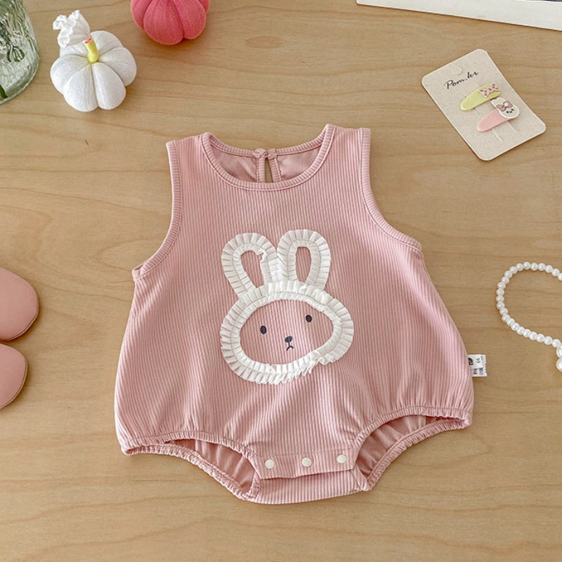 【BABY】おしゃれうさぎロンパース、カバーオール、ドットガールシャツSK103716