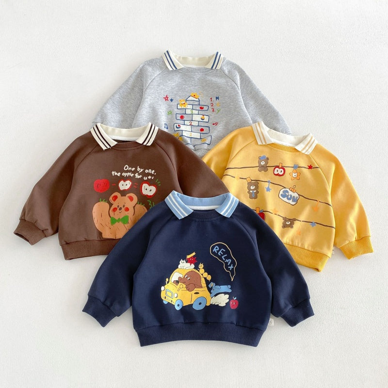 【BABY&KID】カートゥーン襟付きセットアップSK107202