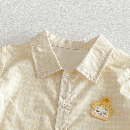 【BABY】夏新作シンプルカートゥーンサロペット、シャツ、ショートパンツSK104807