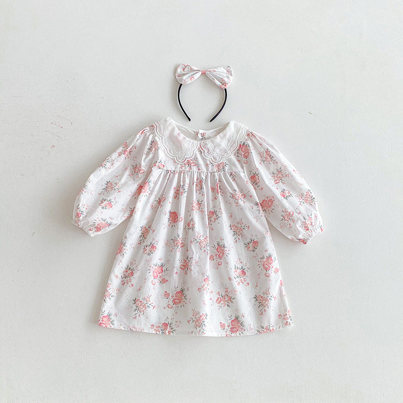 【姉妹服】ナチュラル花柄ロンパース、ワンピースSK101119