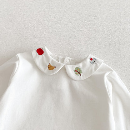 【BABY&KID】チェックサロペット、刺繍襟ロンTSK104111